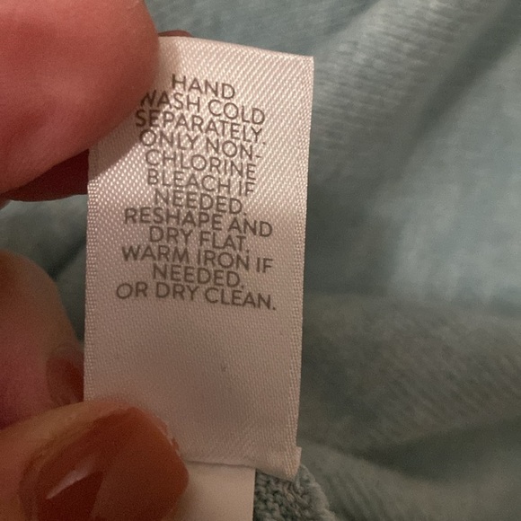 J. Jill Wrap Front Surplice Sweater Womens L Seafoam cotton viscose soft Spring - Picture 7 of 9